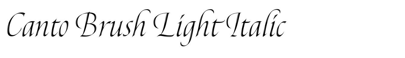 Canto Brush Light Italic